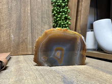 Load image into Gallery viewer, Natural Agate end - natural stone paper weight - home decor or unique office display