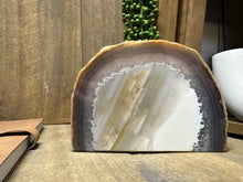 Load image into Gallery viewer, Natural Agate end - natural stone paper weight - home decor or unique office display