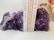Load image into Gallery viewer, Amethyst Crystal cluster bookends