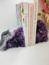 Load image into Gallery viewer, Amethyst Crystal cluster bookends