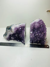 Load image into Gallery viewer, Amethyst Crystal cluster bookends