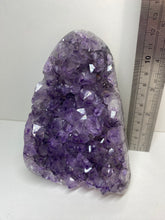Load image into Gallery viewer, Amethyst Crystal cluster with flat base