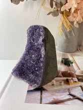 Load image into Gallery viewer, Amethyst Crystal cluster with flat base