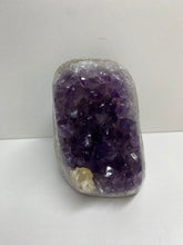 Load image into Gallery viewer, Amethyst Crystal cluster with flat base