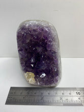 Load image into Gallery viewer, Amethyst Crystal cluster with flat base