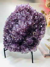 Load image into Gallery viewer, Amethyst Crystal cluster with removable display stand