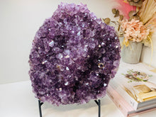 Load image into Gallery viewer, Amethyst Crystal cluster with removable display stand