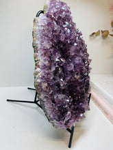 Load image into Gallery viewer, Amethyst Crystal cluster with removable display stand