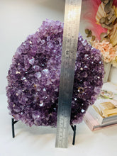 Load image into Gallery viewer, Amethyst Crystal cluster with removable display stand