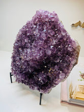 Load image into Gallery viewer, Amethyst Crystal cluster with removable display stand