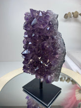 Load image into Gallery viewer, Amethyst Crystal on black display stand
