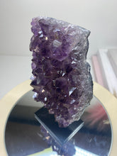 Load image into Gallery viewer, Amethyst Crystal on black display stand