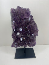 Load image into Gallery viewer, Amethyst Crystal on black display stand