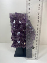 Load image into Gallery viewer, Amethyst Crystal on black display stand