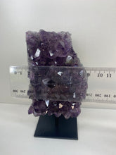 Load image into Gallery viewer, Amethyst Crystal on black display stand