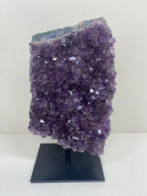Load image into Gallery viewer, Amethyst Crystal on black display stand