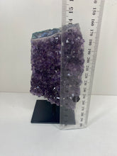 Load image into Gallery viewer, Amethyst Crystal on black display stand