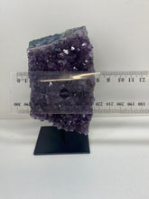 Load image into Gallery viewer, Amethyst Crystal on black display stand