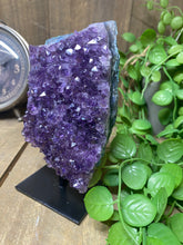Load image into Gallery viewer, Amethyst Crystal on black display stand