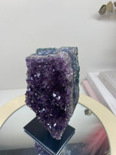 Load image into Gallery viewer, Amethyst Crystal on black display stand