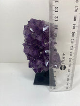 Load image into Gallery viewer, Amethyst Crystal on black display stand