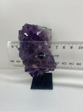 Load image into Gallery viewer, Amethyst Crystal on black display stand