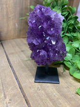 Load image into Gallery viewer, Amethyst Crystal on black display stand