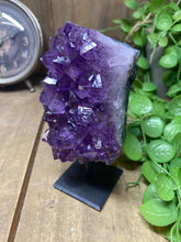 Load image into Gallery viewer, Amethyst Crystal on black display stand