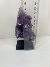 Load image into Gallery viewer, Amethyst Crystal on black display stand