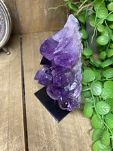 Load image into Gallery viewer, Amethyst Crystal on black display stand