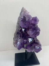 Load image into Gallery viewer, Amethyst Crystal on black display stand