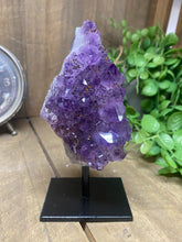 Load image into Gallery viewer, Amethyst Crystal on black display stand