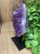 Load image into Gallery viewer, Amethyst Crystal on black display stand