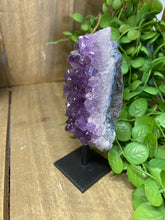 Load image into Gallery viewer, Amethyst Crystal on black display stand