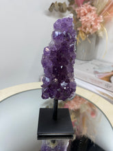 Load image into Gallery viewer, Amethyst Crystal on black display stand