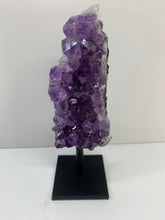 Load image into Gallery viewer, Amethyst Crystal on black display stand