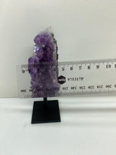 Load image into Gallery viewer, Amethyst Crystal on black display stand
