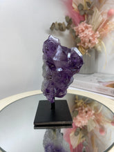 Load image into Gallery viewer, Amethyst Crystal on black display stand