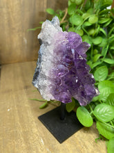 Load image into Gallery viewer, Amethyst Crystal on black display stand