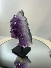 Load image into Gallery viewer, Amethyst Crystal on black display stand