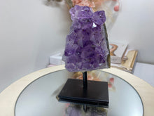 Load image into Gallery viewer, Amethyst Crystal on black display stand