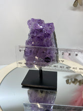 Load image into Gallery viewer, Amethyst Crystal on black display stand