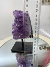 Load image into Gallery viewer, Amethyst Crystal on black display stand