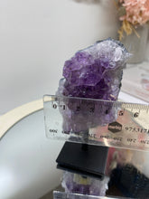 Load image into Gallery viewer, Amethyst Crystal on black display stand