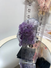Load image into Gallery viewer, Amethyst Crystal on black display stand