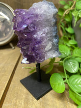 Load image into Gallery viewer, Amethyst Crystal on black display stand