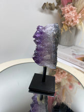 Load image into Gallery viewer, Amethyst Crystal on black display stand