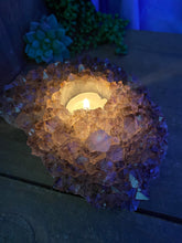 Load image into Gallery viewer, Amethyst Crystal tea light candle holder