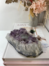 Load image into Gallery viewer, Amethyst Crystal tea light candle holder