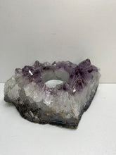 Load image into Gallery viewer, Amethyst Crystal tea light candle holder